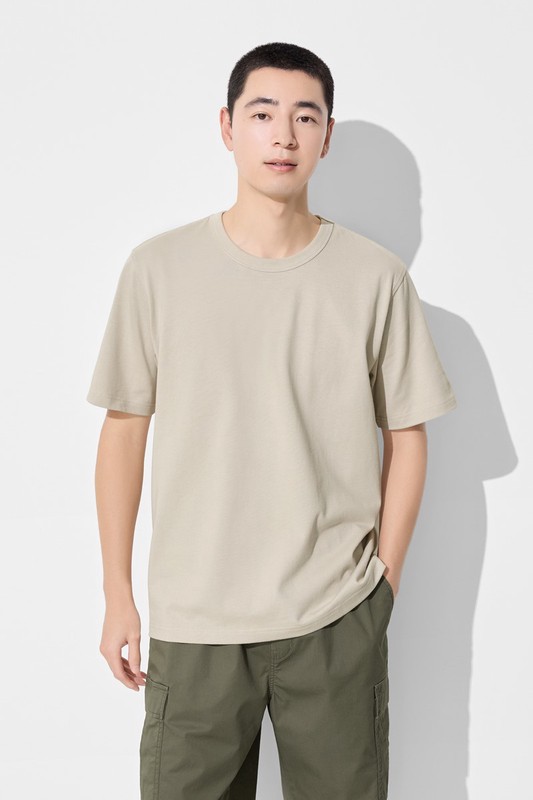 純棉厚磅圓領T恤-男