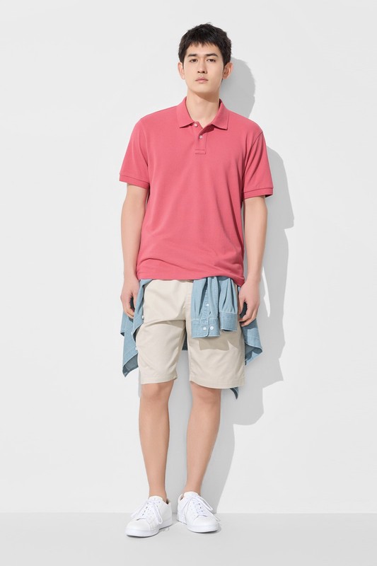 純棉網眼polo衫-男