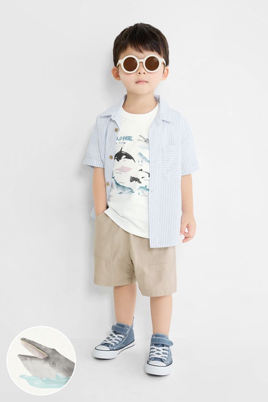大人的圖鑑印花T恤-02-童