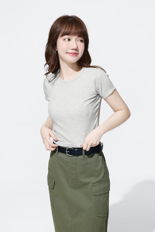 羅紋短版T恤-女