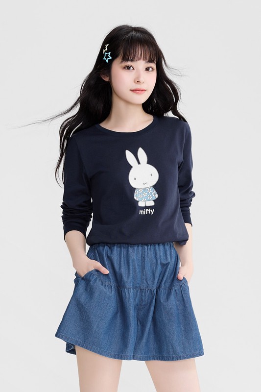 Miffy長袖印花T恤-09-女