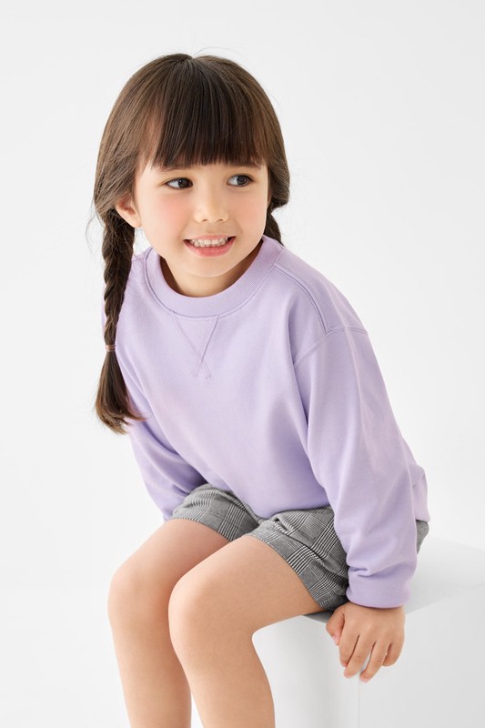 棉質毛圈圓領衫-童