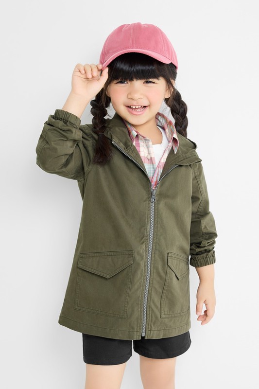 休閒連帽水洗外套-童