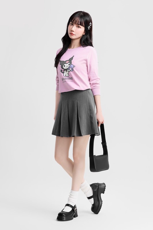 三麗鷗長袖印花T恤-01-女