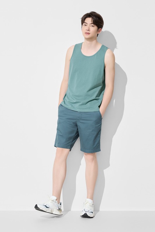 純棉圓領背心-男