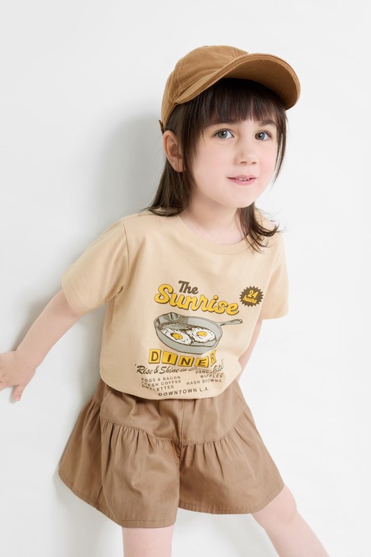 戶外休閒印花T恤-童