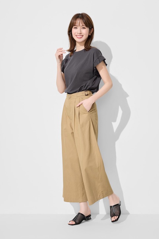 打褶寬褲-女