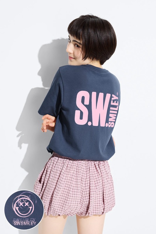 S.W.SMILEY®寬版印花T恤-07-女