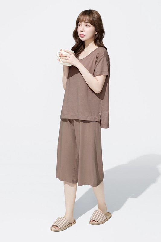 莫代爾七分褲家居套裝-女