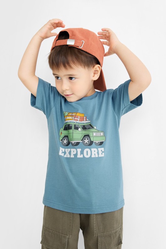 旅行探索印花T恤-童