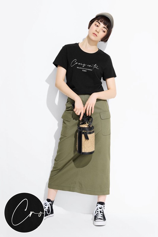 文字印花T恤-12-女