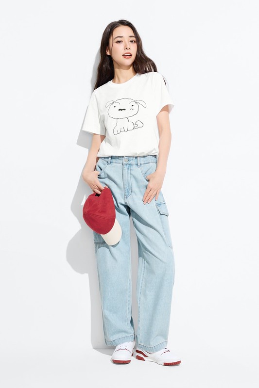 蠟筆小新厚版印花T恤-01-女