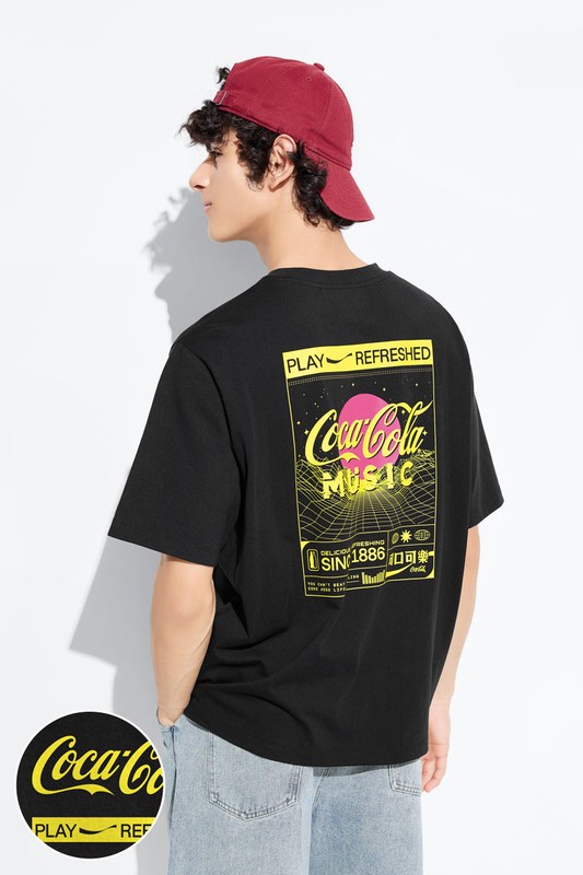 可口可樂寬版印花T恤-06-男