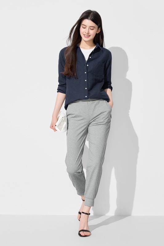 彈性運動束口褲-女