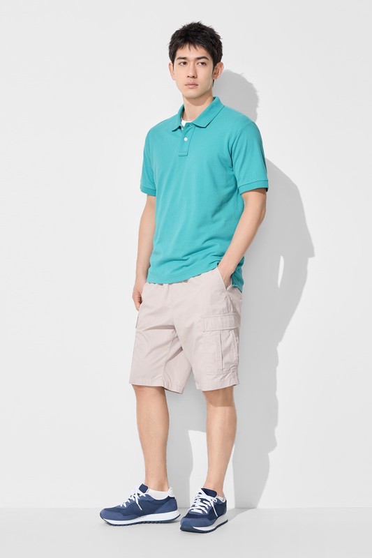 純棉網眼polo衫-男