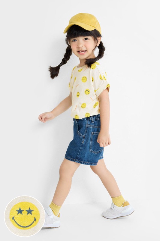 SmileyWorld®竹節棉印花T恤-童
