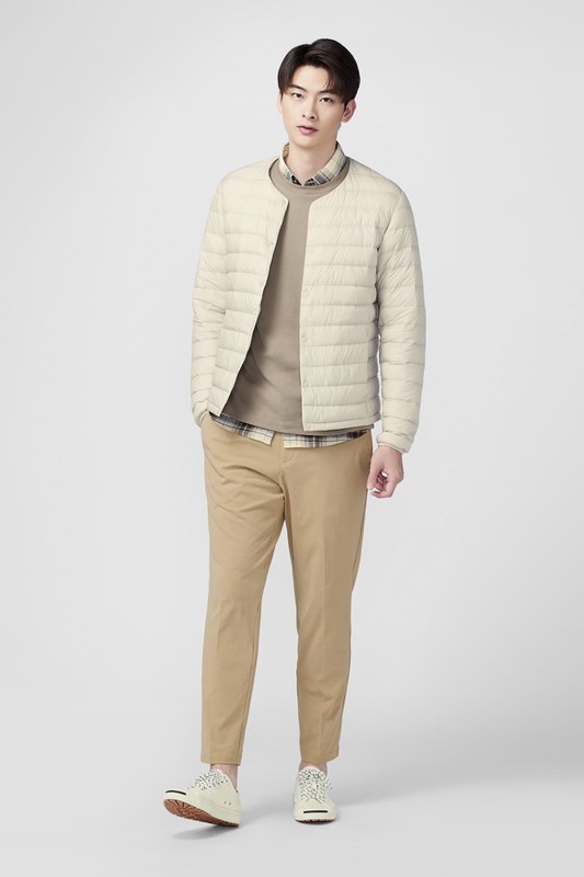 彈性休閒九分褲-男