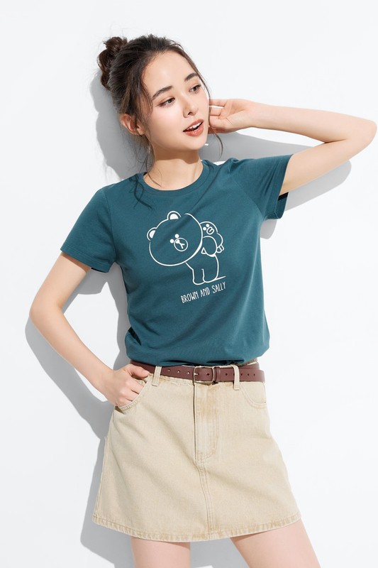 LINE FRIENDS印花T恤-01-女