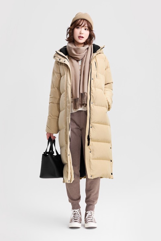 極暖羽絨長大衣-女