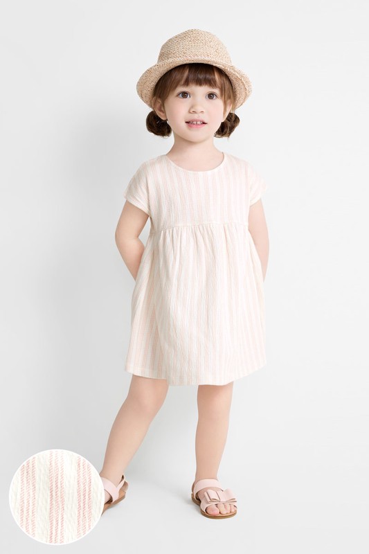 條紋印花連袖洋裝-Baby