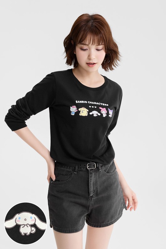 三麗鷗長袖印花T恤-11-女