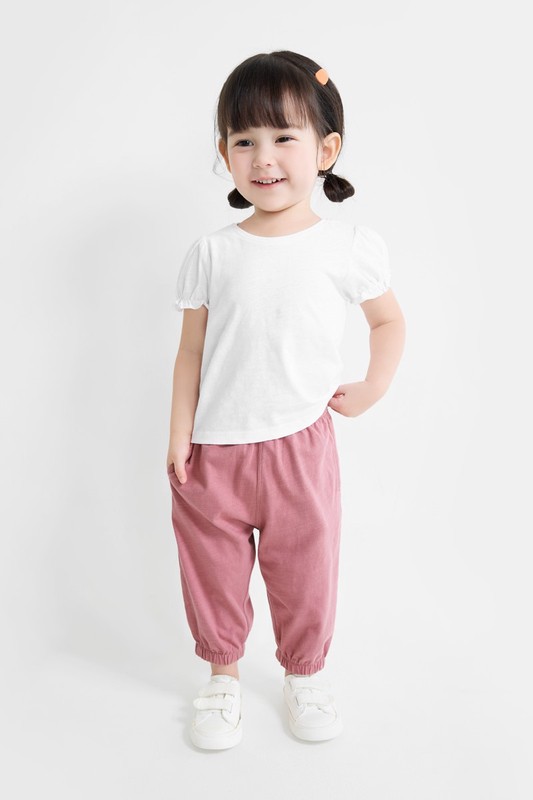 竹節棉束口褲-Baby