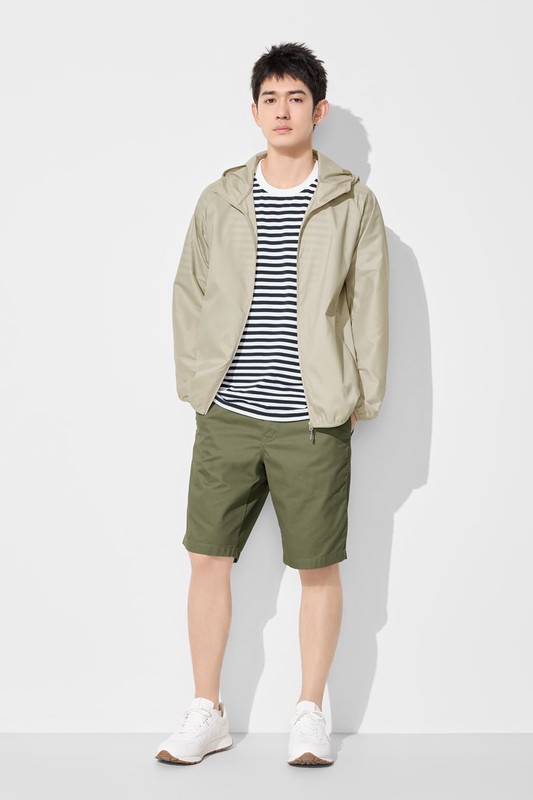 純棉條紋圓領T恤-男