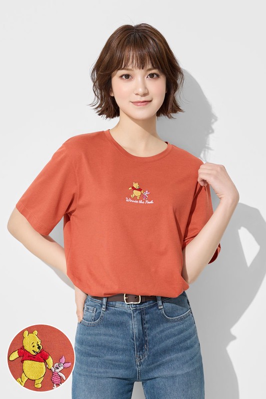 迪士尼系列莫代爾寬版電繡上衣-女