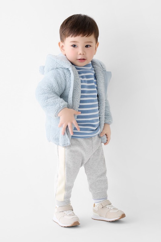 長刷毛造型連帽外套-Baby