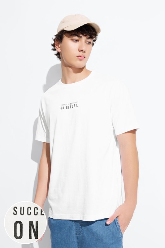 文字厚版印花T恤-04-男