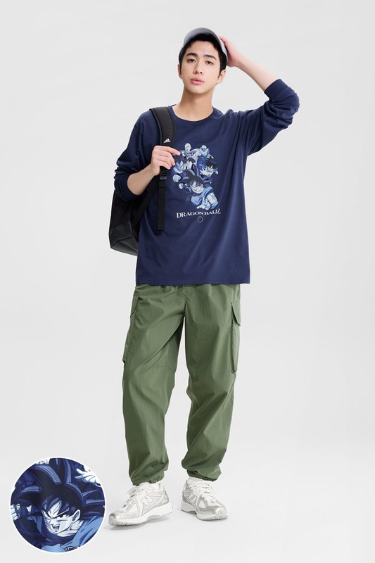 七龍珠Z長袖印花T恤-04-男