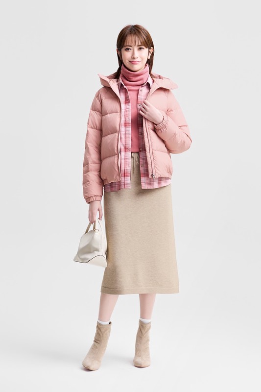 極暖羽絨連帽外套-女