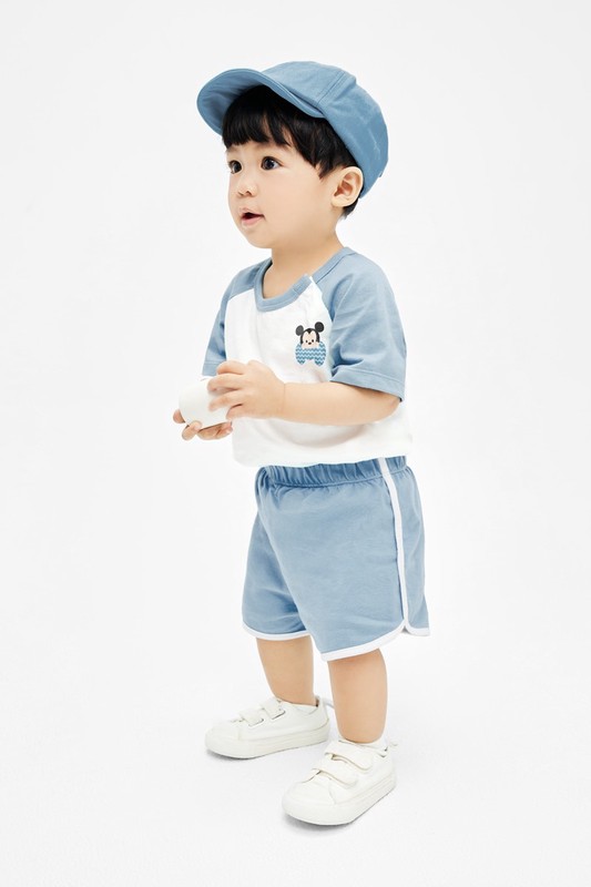 純棉滾邊鬆緊短褲-Baby