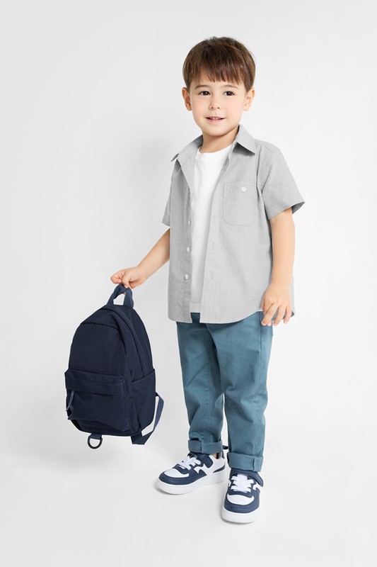 棉質彈性長褲-童