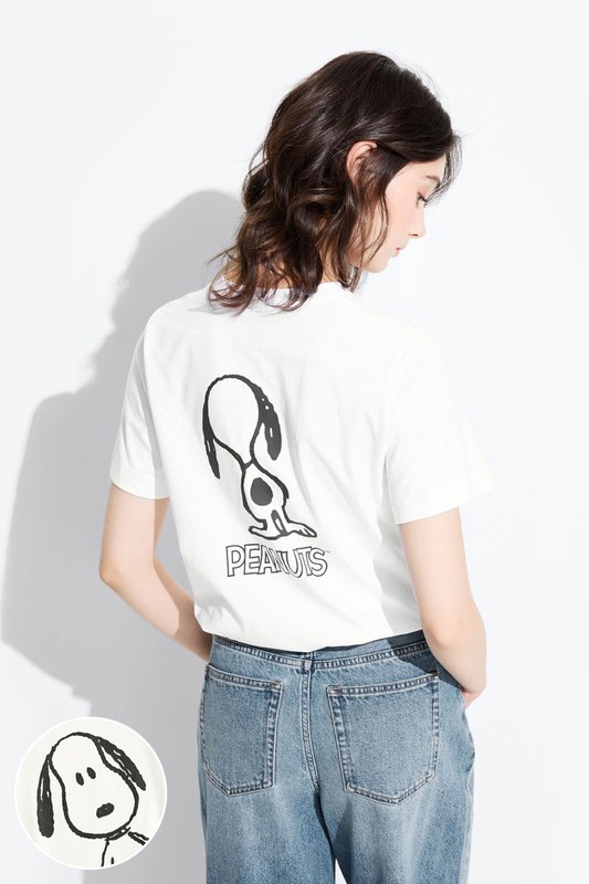 史努比系列厚版印花T恤-02-女