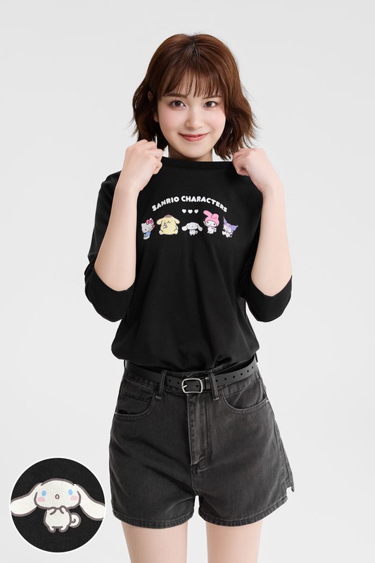 三麗鷗長袖印花T恤-11-女