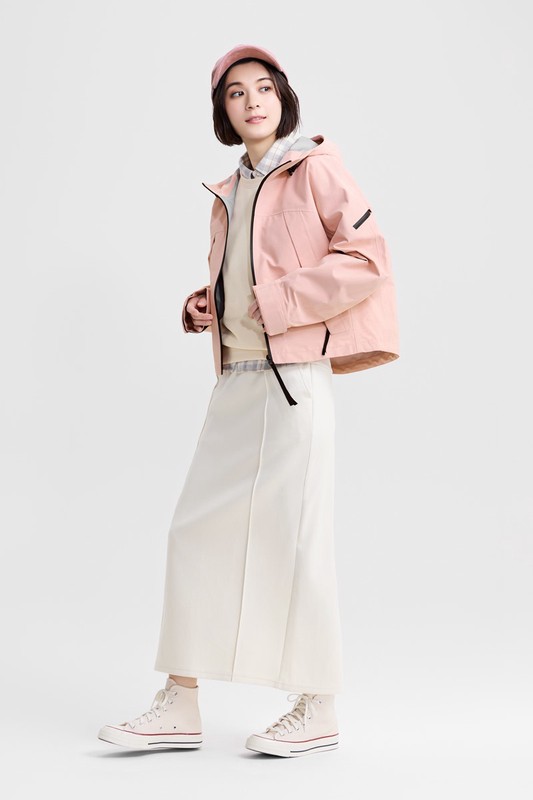 防水機能撞色寬版外套-女