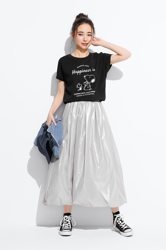 史努比系列連袖印花T恤-19-女