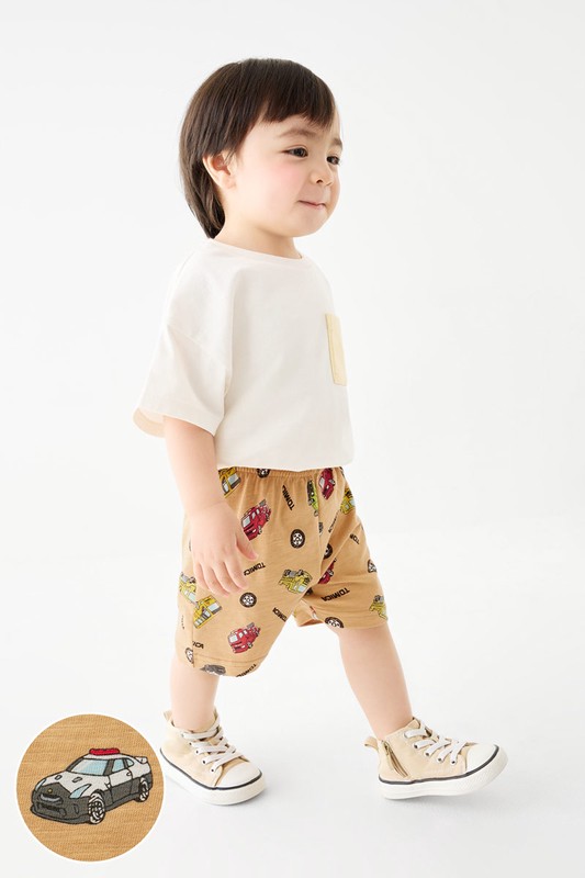 TOMICA竹節棉印花短褲-02-Baby