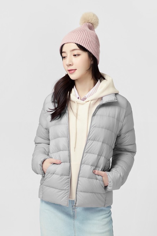 極輕羽絨立領外套-女