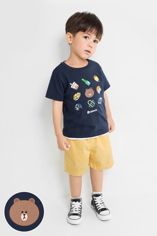 LINE FRIENDS印花T恤-05-童