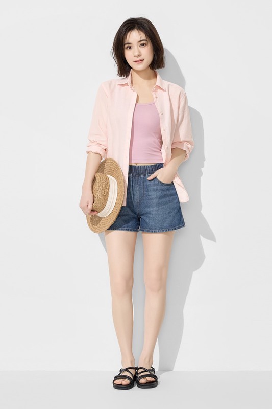 純棉牛仔輕便短褲-女