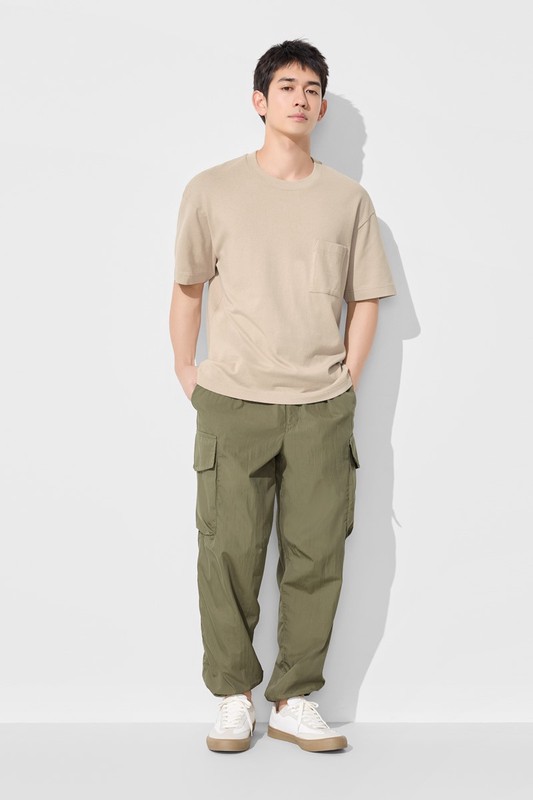 粗紡寬版口袋T恤-男