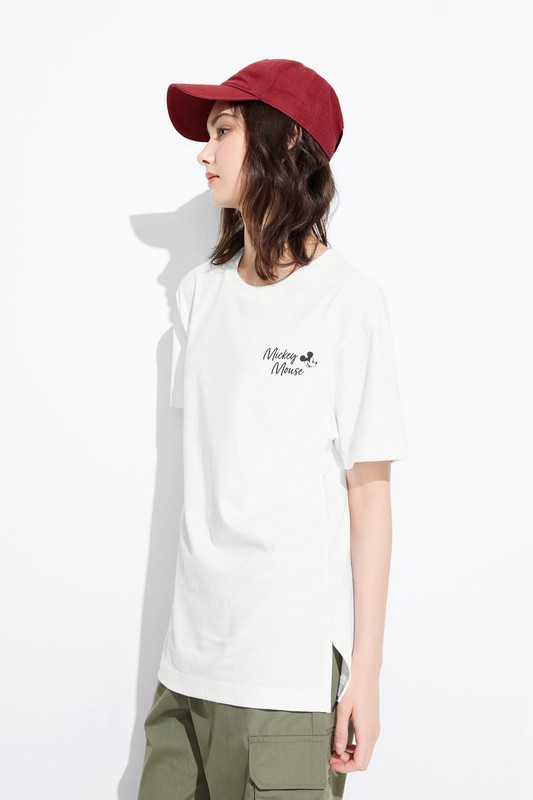 迪士尼系列寬長版印花T恤-17-女