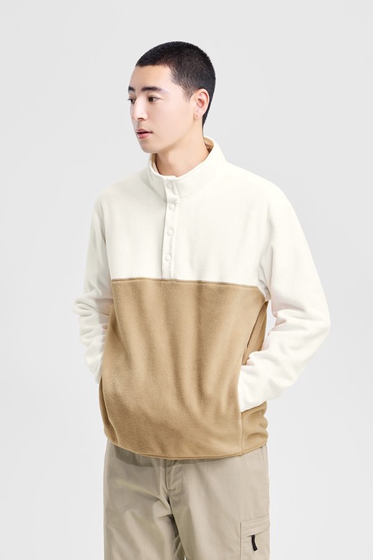 Fleece半開襟上衣-男