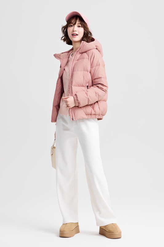 極暖羽絨連帽外套-女