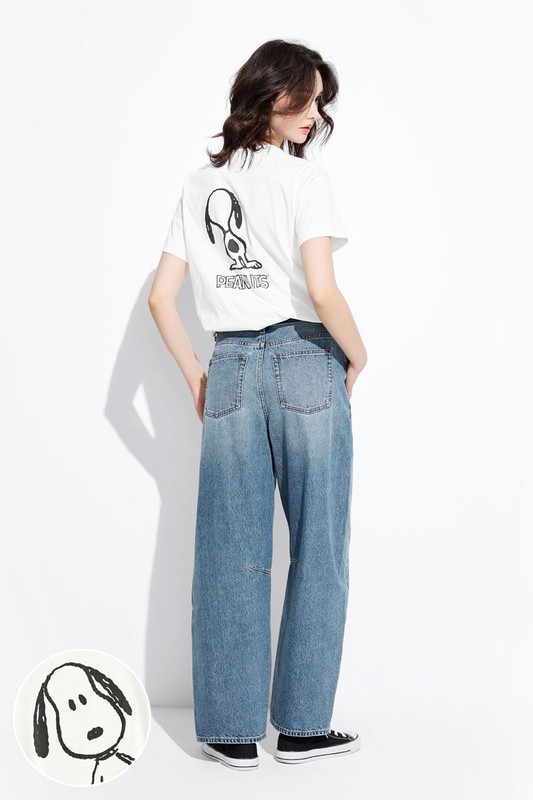 史努比系列厚版印花T恤-02-女