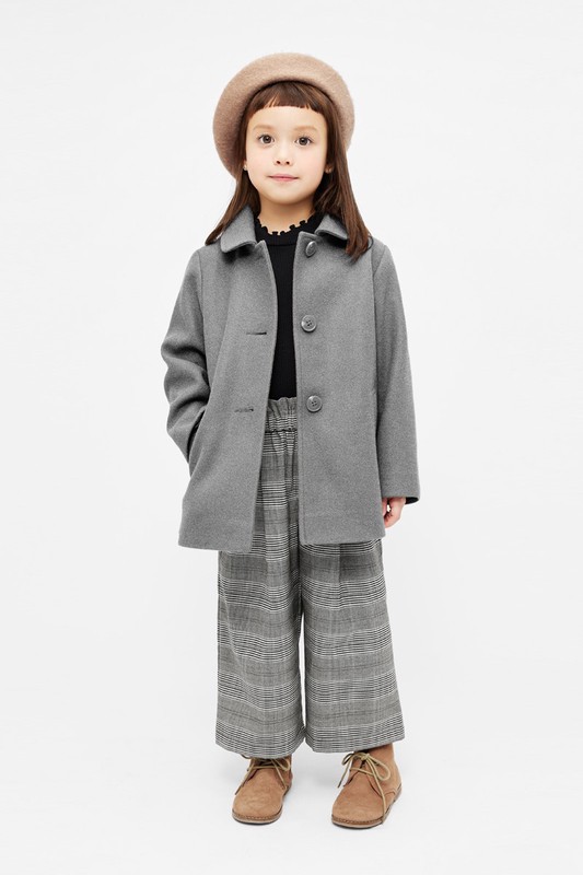 仿毛呢短大衣-童