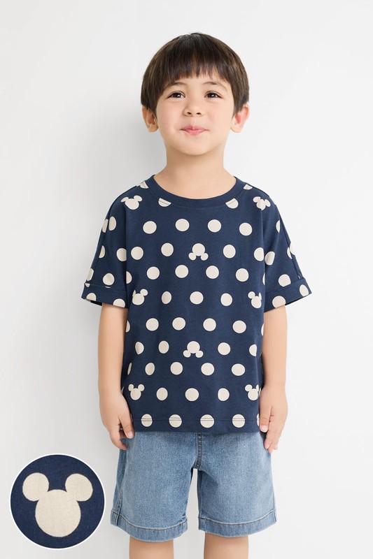 迪士尼系列竹節棉印花T恤-01-童