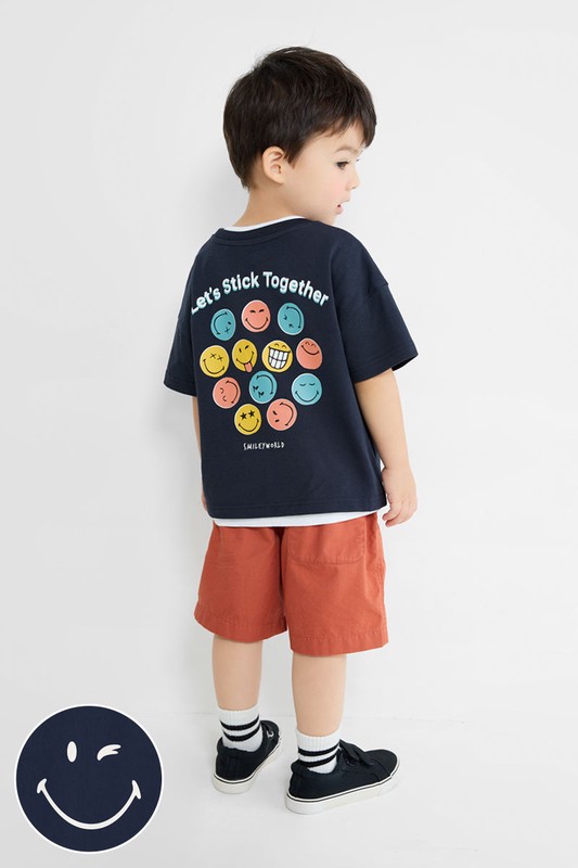 SmileyWorld®寬版印花T恤-04-童
